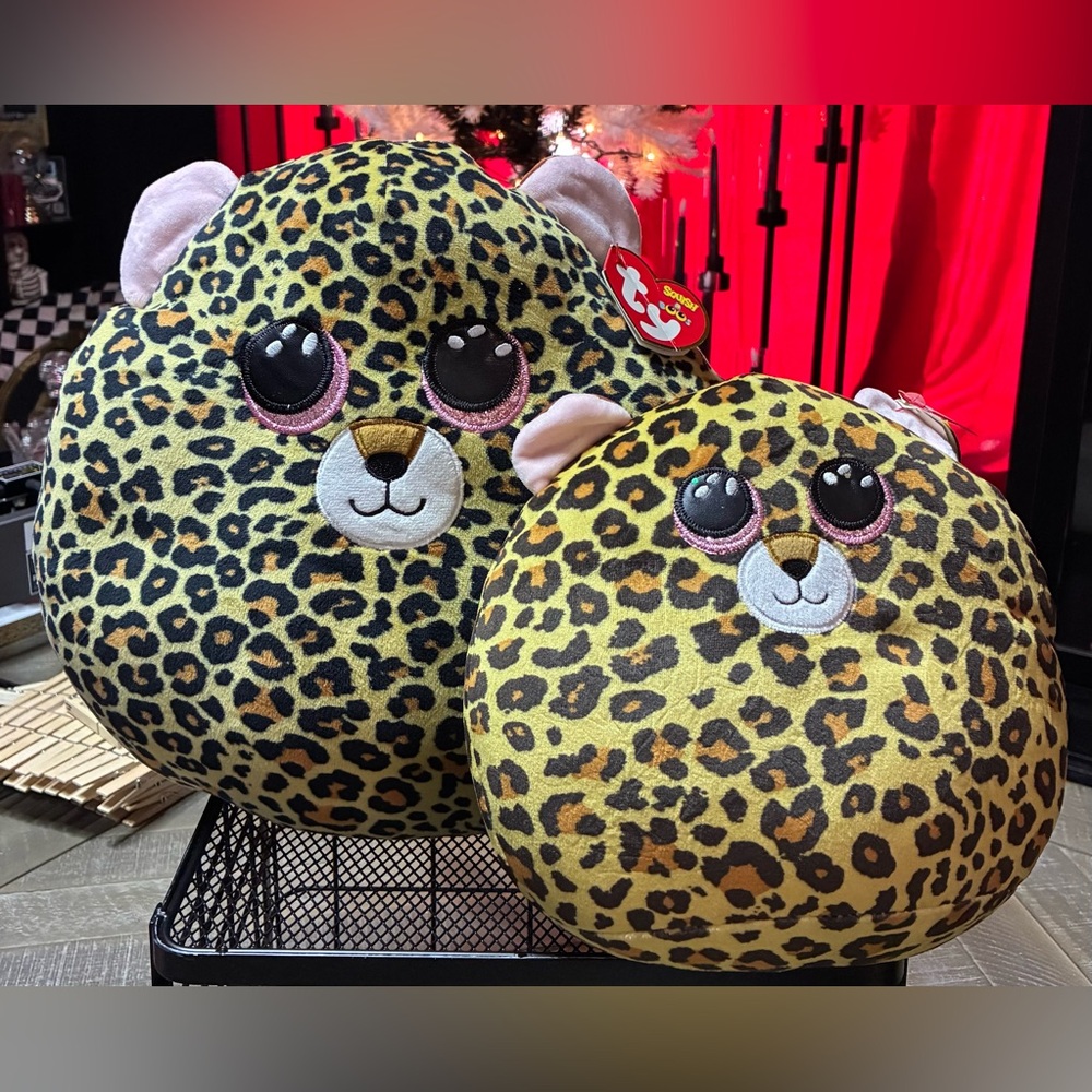 Ty Leopard Print Squish-a-Boos Plush
